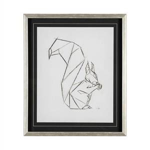 NEW MICKLER & CO. geo squirrel line artwork in black/white/silver